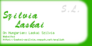 szilvia laskai business card